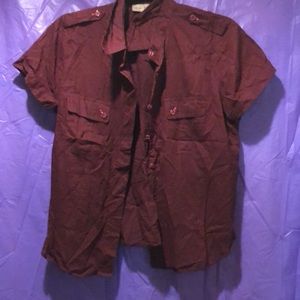 Burgundy wine colored Camp shirt